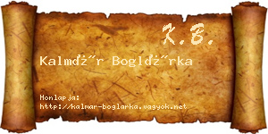 Kalmár Boglárka névjegykártya
