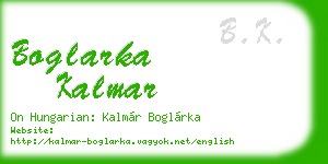 boglarka kalmar business card